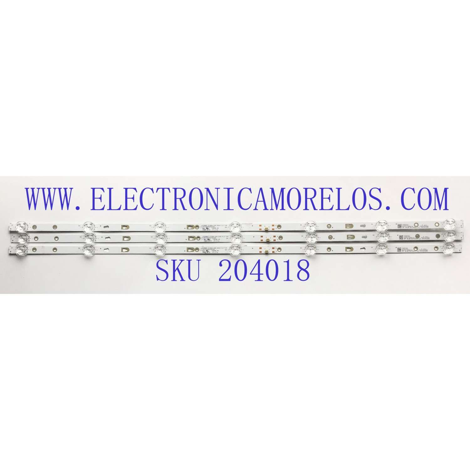 KIT DE LED'S PARA TV INSIGNIA (3 PIEZAS) / NUMERO DE PARTE LED39D07-ZC26AG-05D / 30339007043D / 39000M82 / 220112BB04 / E78030 / PANEL LC390TA2A 2B / MODELO NS-39DF310NA21
